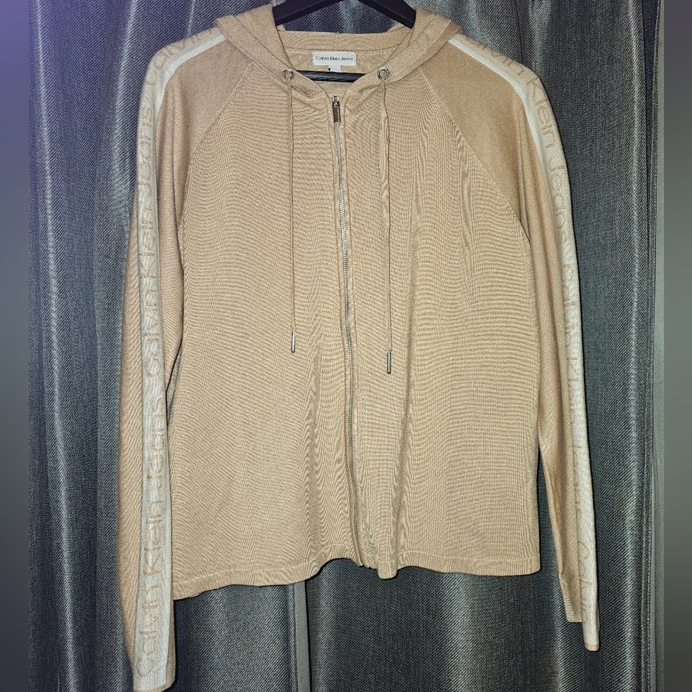 Women's Calvin Klein Tan Jacket and Pants set Size-XL